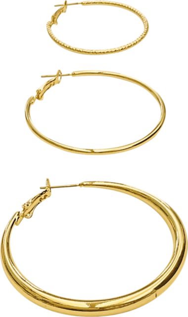 EAR TRIO HOOPS MEDIUM GOLD